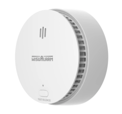Dahua wisualarm hy-sa20a - detector de humo standalone (autonomo), sensor fotoeléctrico, sonido de alarma de 85db, alarma visual y audible, durabilidad de batería hasta 10 años, certificaciones tüv and ce,