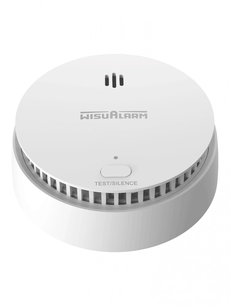 Dahua wisualarm hy-sa2fa - detector inteligente de humo wifi 2.4 ghz, sensor fotoeléctrico, sonido de alarma de 85db, alarma visual y audible, envía notificaciones en tiempo real a app, certificaciones tüv and ce,