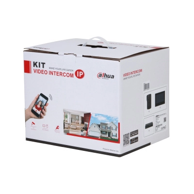 Dahua ktp03-v2 - kit de videportero ip monitor de 7 pulgadas. frente de calle y switch poe 6&1 e&s de alarma frente de calle ip65 ir apertura remota  switch de 4 puertos poe 10100 2 puertos uplink controla 1 puerta