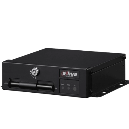 Dvr movil dahua dhi-mxvr1004-gfwi - 4 canales analógicos + 1 ip, resolución 1080p, comunicación ethernet, wi-fi y 3g4g, incorpora gps, principales analíticos dsm y adas, admite 2 tarjetas sd