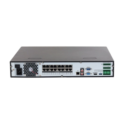 Dahua nvr4416-16p-ei - nvr de 8 mp 16 canales ip wizsense 4k con ia 16 puertos poe afat 4 bahias para discos duros 1 canal de reconocimiento facial por nvr 4 ch con smd plus soporta cámaras con ia 10 bases de datos de rostros