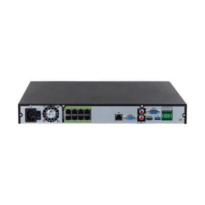 Dahua nvr5208-8p-ei - nvr de 8 canales ip con tecnología como acupick y wizsense, 8 puertos poe, smart h.265+, 2 canales de reconocimiento facial, 20 bases de datos de rostros, 2 puertos sata, smd plus y compatibilidad onvif.