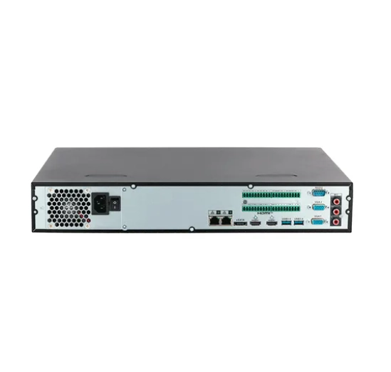 Dahua dhi-nvr5432-ei2 - nvr de 32 canales ip 8k acupick wizsense smarth.265+. rendimiento de 448 mbps 4 bahías para discos duros ia avanzada detección y reconocimiento facial anpr smd detección de epies de alarma y audio8k hdmi output