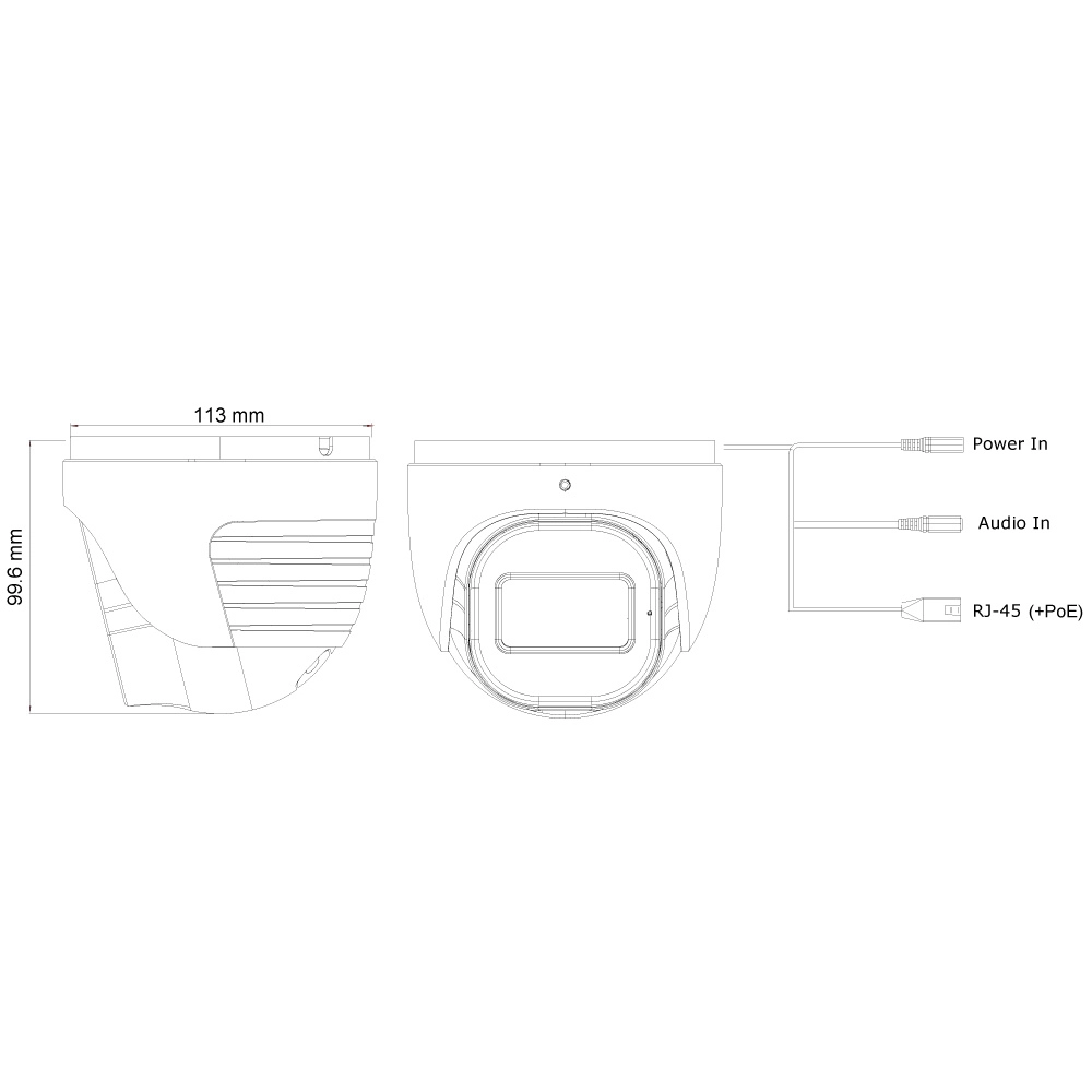 Cámara domo ip h.265 marca provision (di-380ipe-mvf) - cámara domo resolución 8 mp, lente vf motorizado 2.8-12mm (96°- 32°)