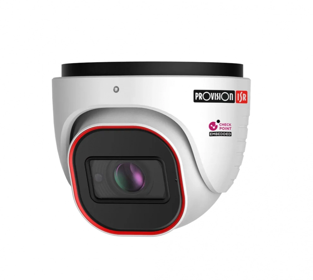 Cámara domo ip 8 mp - lente fijo 2.8-12 mm (96°-32°), ir hasta 40 mts, analitico dda basico, microfono integrado, check point, wdr, sd(256gb), poe, ip67