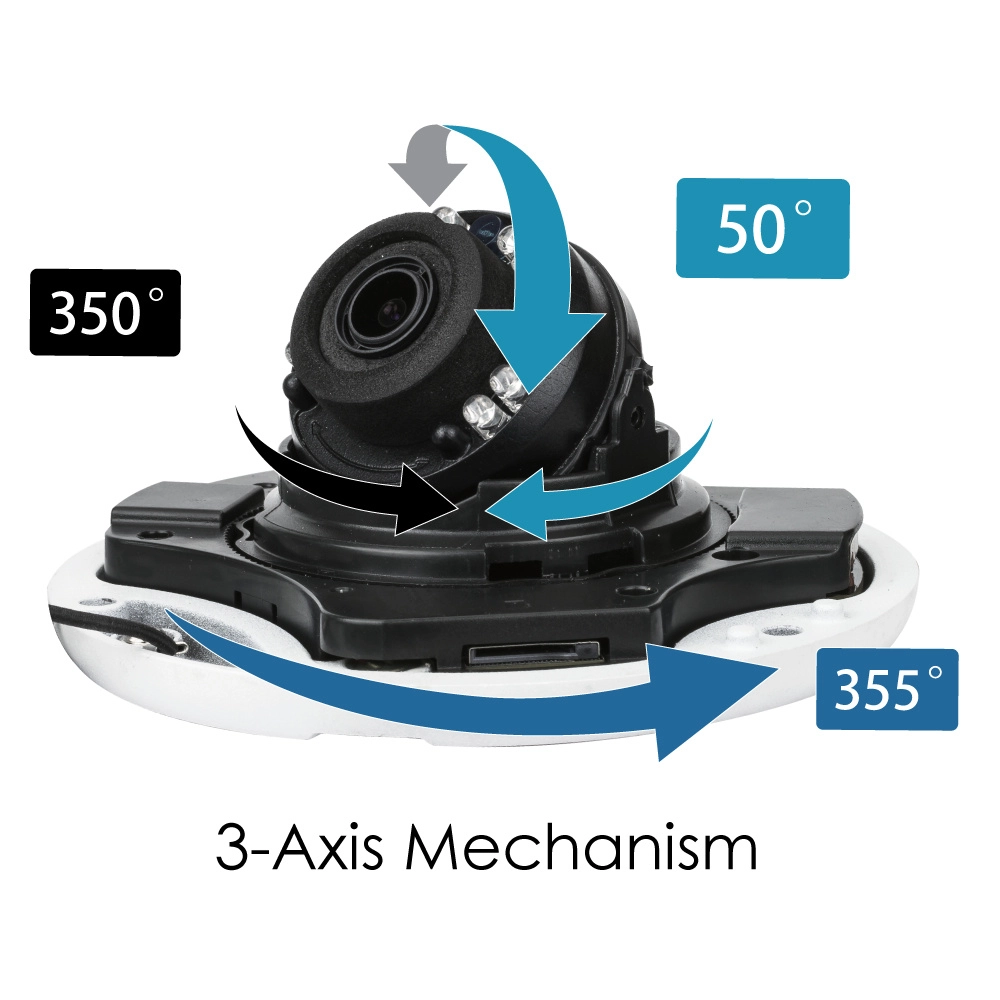 Camera-h.265 eye-sight series, mini dome, ir 10m, 2.8mm lens 4mp with poe.