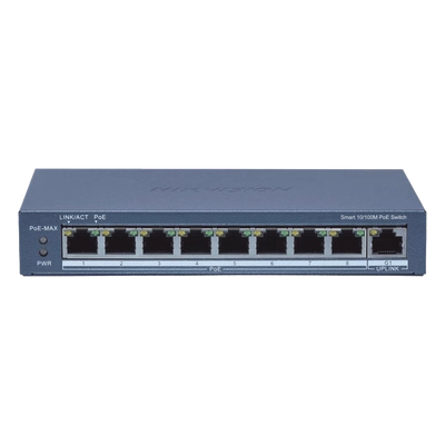 Switch administrable poe+  8 puertos 10100 mbps  uplink gigabit  poe extendido 300 m (984.3 ft)  110 w  gestión remota