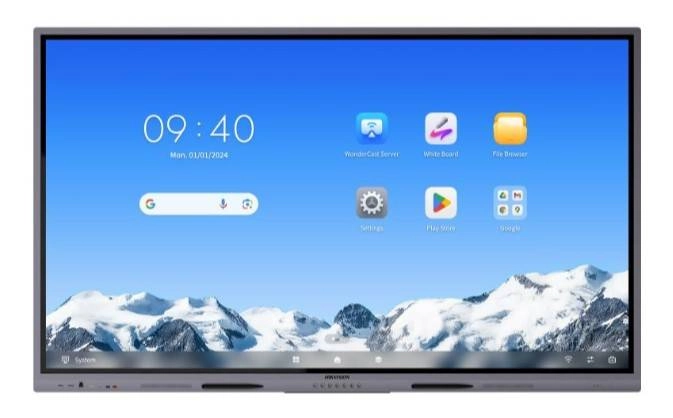 Pantalla interactiva touch de 65 pulgadas android 14  asistentes ia  google suite resolución 4k  bocinas integradas  entradas hdmi