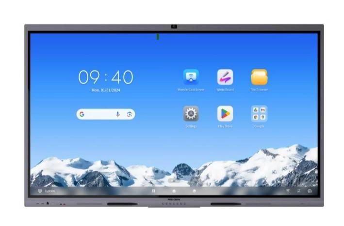 Pantalla interactiva touch de 65 pulgadas android 14 asistentes ia google suite edla  cámara web 8 mpresolución4k bocinas integradas entradas hdmi