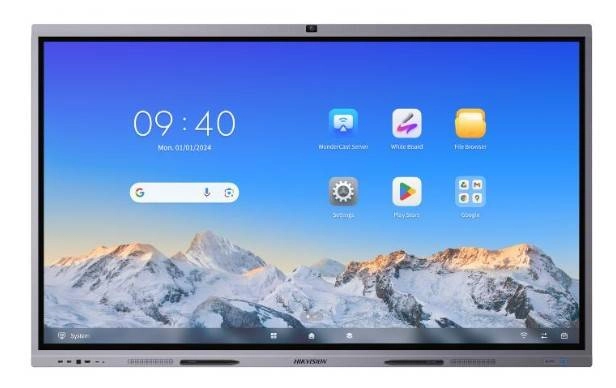 Pantalla interactiva touch de 75 pulgadas android 14  asistentes ia  google suitecámara web 8 mp resolución 4k bocinas integradas  entradas hdmi