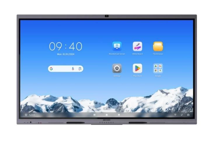 Pantalla interactiva touch de 86 pulgadas android 14  asistentes ia google suite cámara web 8 mp  resolución 4k  bocinas integradas  entradas hdmi