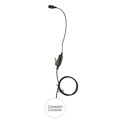 Micrófono de 1 cable  kevlar reforzado  conector 5 lb  ptt ergonómico  serie loc  compatible kenwood pkt-23k