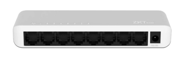 Zkteco ese85g- switch para escritorio de 8 puertos  gigabit ethernet    diseño compacto  auto mdimdix  indicadores de funcionamiento  carcasa de plástico  no administrable