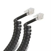 Cable espiral telefonico p/auricular 2.1m negro