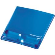 Mouse pad fellowes gel canal ergonómico c/descansa muñecas color azul