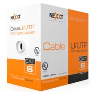 Cable nexxt solutions professional cat6 utp 4p 24awg cm 305m gris