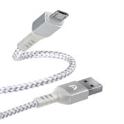 Cable argomtech micro usb a usb 2.0 nylon trenzado dura form color blanco