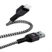 Cable argomtech lightning a usb nylon trenzado 1.8m color negro