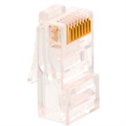 Conectores modulares nexxt solutions aw102nxt04 conector rj45 oro sobre niquel 50µ cat6 sin blindaje (100 pzas)