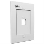 Placa de pared nexxt solutions 1 puerto para conectores tipo keystone módulo rj45 blanco