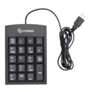 Teclado numérico steren usb extra plano 19 teclas color negro