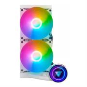 Enfriamiento líquido game factor lqg600 240mm rgb tdp 250 2 ventiladores 120mm 70 cfm color blanco