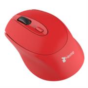 Mouse nextep inalámbrico ergónomico usb 1600 dpi batería incluida color rojo