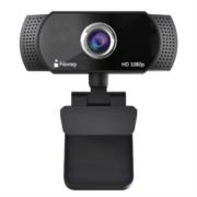 Cámara web nextep fhd 1080p usb ajuste 360° color negro