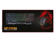 Tapete gamer profesional dragon xt xl para teclado/mouse