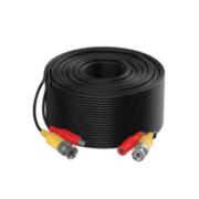 Cable dahua para video y alimentación de 50m cobre de alta pureza con conectores bnc 4k soporta ahd/cvi/tvi/cvbs negro