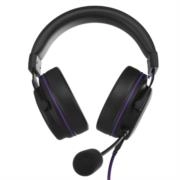 Audífonos gamer alámbricos primus arcus 260s diadema ajustable micrófono desmontable usb color negro/morado