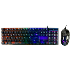 Kit perfect choice gamer transparente teclado + mouse helumo