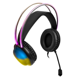 Diadema perfect choice gamer transparente rgb helumo