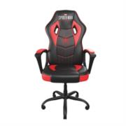 Silla gamer xtech soporta hasta 120kg  de pu y pvc con respaldo alto marvel spider-man negra/rojo