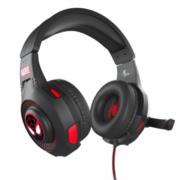 Audífonos gamer xtech diadema edición spider-man cableados con micrófono giratorio y perilla de control negro/rojo