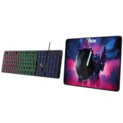 Teclado mouse y mousepad gamer xtech hasha xtk-535s iluminación rgb conexión usb full size color negro