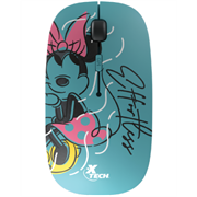 Mouse inalámbrico xtech xtm-d340mm l211 ambidextro minnie mouse disney 4 botones conexión usb 2.4 ghz 3 velocidades