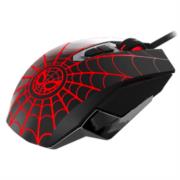 Mouse óptico xtech xtm-m520sm de 7 botones iluminación led para videojuegos spiderman ajustable color rojo/negro