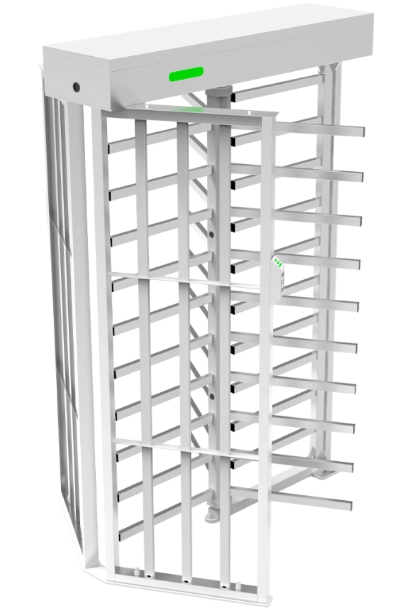Zkteco fht3300 - torniquete modular de altura completa, acero inoxidable sus304, ip54, compatible con 110  220 vca, 3 barras de giro, alta durabilidad (1 millón de ciclos), capacidad de 20 personas por minuto