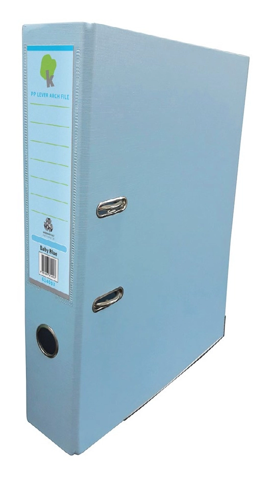 Techmakro carpeta 3 in para archivo de carton forrado de pvc, azul light país de origen tailandia