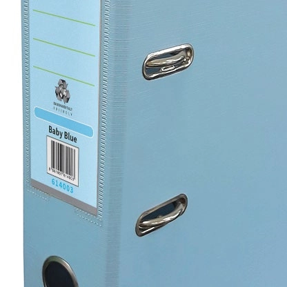 Techmakro carpeta 3 in para archivo de carton forrado de pvc, azul light país de origen tailandia