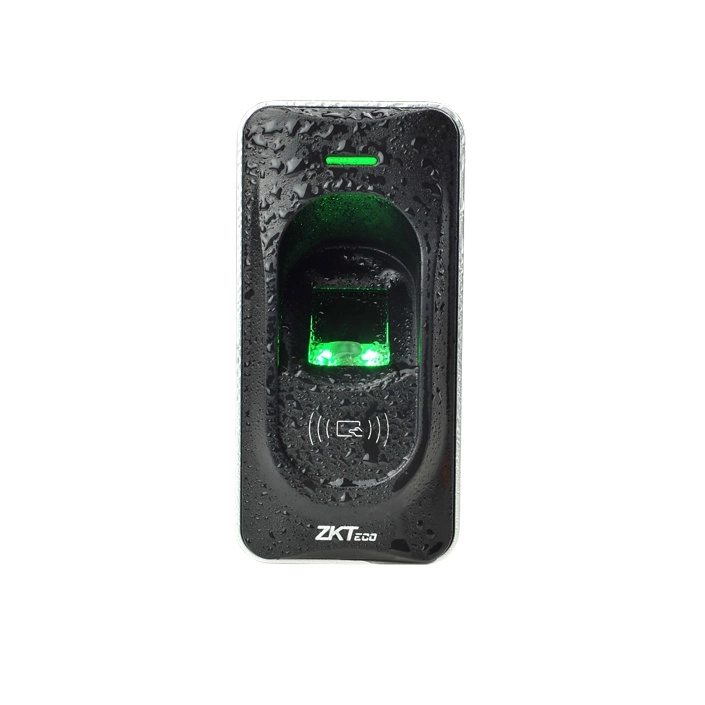 Zkteco fr1200 - lector esclavo de huella y tarjetas id 125 khz  interior  exterior  conexión rs485  indicador de estado  requiere panel serie inbio (no incluye fuente  se energiza desde el panel)