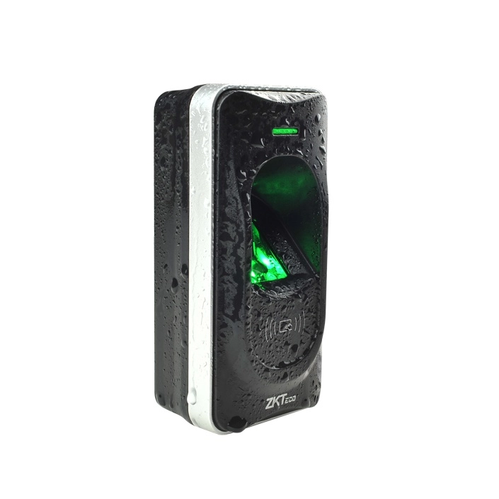 Zkteco fr1200 - lector esclavo de huella y tarjetas id 125 khz  interior  exterior  conexión rs485  indicador de estado  requiere panel serie inbio (no incluye fuente  se energiza desde el panel)