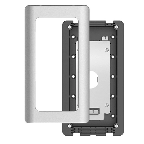 Kit de montaje para incrustado en pared de video portero gds3710. incluye caja posterior, marco y accesorios para su adecuada instalacion.