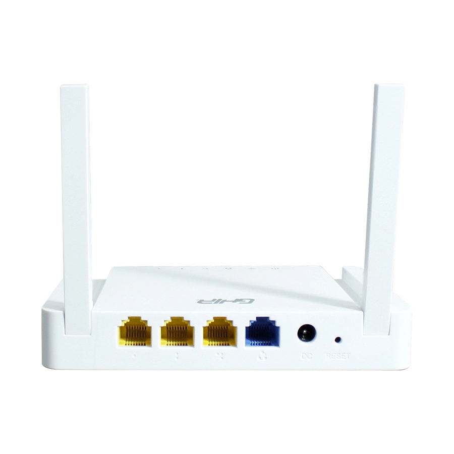 Router inalambrico ghia compacto 300mbps 802.11n/g/b multimodo access point repetidor wisp 3 puertos lan 10/100 1 puerto wan 10/100 2 antenas fijas externas 5dbi