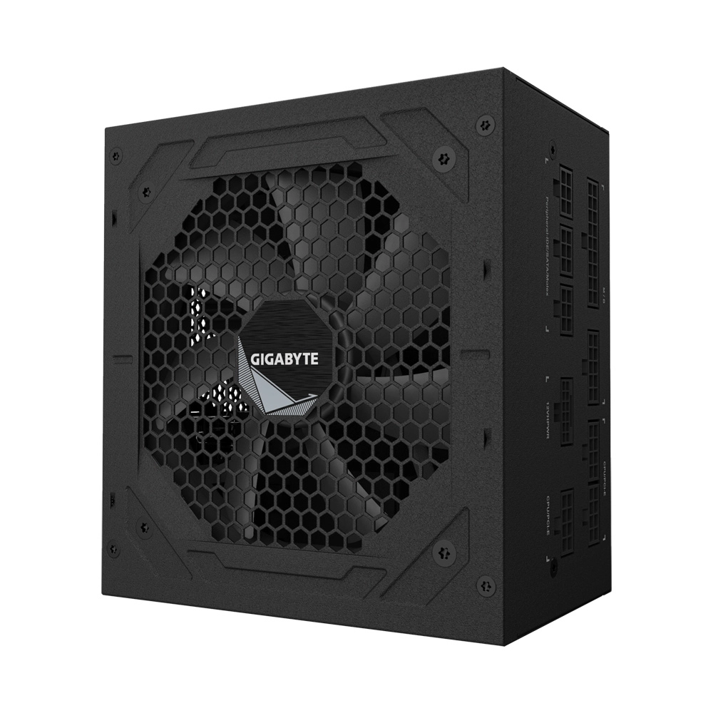 Fuente de poder gigabyte 80 plus gold, 750w, atx, modular, 24-pin atx, negro