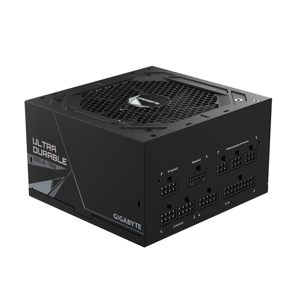 Fuente de poder gigabyte 80 plus gold, 750w, atx, modular, 24-pin atx, negro