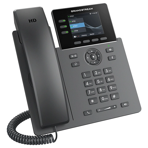 Teléfono ip, grado carrier poe a giga, 3 teclas de línea con hasta 3 cuentas sip,  4 xml programables sensibles al contexto botones programables, 5 botones de navegaciónmenú, 8 botones de función dedicadas, fuente de poder incluida 2.8 pulgadas (320x240) lcd tft en color