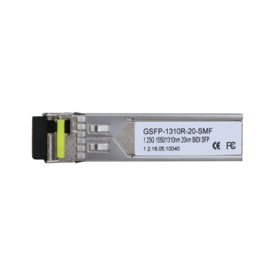 Dahua gsfp1310r20smf- modulo fibra optica sfp monomodo trasmision bidireccional conector lc hasta 20kmtx 1550nm,rx 1310nm