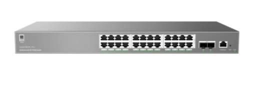 Switch administrable capa l2++ - 24 ptos gigabit + 2 sfp, poe hasta 250w de salida, compatible con gwn cloud